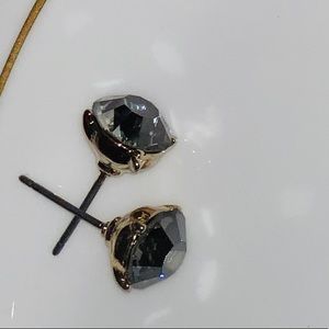 NWOT Smokey Gray Multifaceted Stone Earrings.